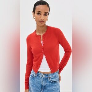 Reformation caspia cardigan in paprika - size m